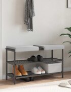 vidaXL Възглавница за пейка 2 бр. Текстурен велур Светлосиво