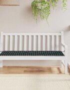 vidaXL Възглавница за пейка черно каре 150x50x3 см оксфорд плат