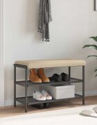 vidaXL Възглавница за пейка Микрофибър Кремаво Дълбочина 35 см