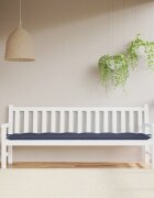 vidaXL Възглавница за пейка нейви синьо 200x50x7 см Оксфорд плат