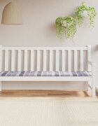 vidaXL Възглавница за пейка сиво каре 200x50x3 см оксфорд плат