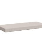 vidaXL Възглавница за пейка SOEST 100% полиестер Бяло 120 x 50 x 8 см