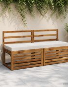 vidaXL Възглавница за пейка SOEST 100% полиестер Бяло 140 x 40 x 8 см
