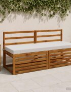 vidaXL Възглавница за пейка SOEST 100% полиестер Бяло 140 x 50 x 8 см