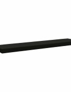 vidaXL Възглавница за пейка SOEST 100% полиестер Черно 200 x 40 x 8 см
