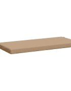 vidaXL Възглавница за пейка SOEST 100% полиестер Пясък 80 x 40 x 5 см