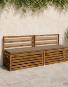 vidaXL Възглавница за пейка SOEST 100% полиестер Таупе 180 x 40 x 5 см