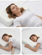 vidaXL Възглавница за спане 60 x 37 x 125 см Среден Мемори пяна Бяло