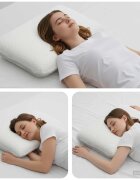 vidaXL Възглавница за спане 60 x 40 x 10 см Мемори пяна Бяло