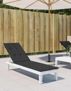 vidaXL Възглавница за стол шезлонг черна (75+105)x50x4 см