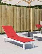 vidaXL Възглавница за стол шезлонг червена (75+105)x50x4 см