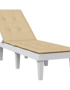 vidaXL Възглавница за стол шезлонг меланж бежова (75+105) x 50 x 4 см плат