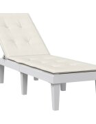 vidaXL Възглавница за стол шезлонг меланж кремава (75+105) x 50 x 4см плат