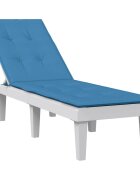 vidaXL Възглавница за стол шезлонг меланж синя (75+105) x 50 x 4 см плат