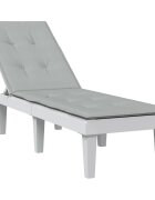 vidaXL Възглавница за стол шезлонг меланж светлосива (75+105) x 50 x 4 см