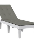vidaXL Възглавница за стол шезлонг меланж тъмносива (75+105) x 50 x 4 см