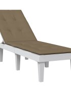vidaXL Възглавница за стол шезлонг меланж таупе (75+105) x 50 x 4 см плат