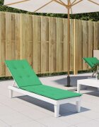 vidaXL Възглавница за стол шезлонг зелена (75+105)x50x4 см