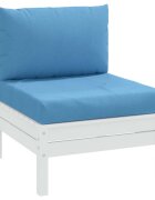 vidaXL Възглавници от палети 2 бр. меланжово сини плат