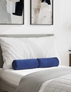 vidaXL Възглавници валяци 2 pcs Полицейско синьо Ø 15 x 40 см