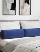 vidaXL Възглавници валяци 2 pcs Полицейско синьо Ø 25 x 70 см