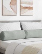 vidaXL Възглавници валяци 2 pcs Светлосиво Ø 25 x 70 см