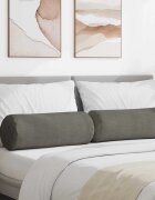 vidaXL Възглавници валяци 2 pcs Светлосиво Ø 25 x 70 см