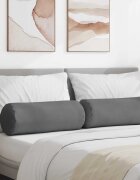 vidaXL Възглавници валяци 2 pcs Тъмен сив Ø 25 x 70 см