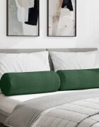 vidaXL Възглавници валяци 2 pcs Тъмен зелен Ø 25 x 70 см