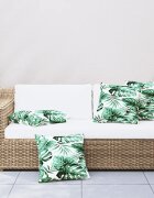 vidaXL Възглавници за диван 4 бр. с мотив на листа 60x60 см плат