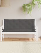 vidaXL Възглавници за градински пейки 2 бр антрацит 150x50x7 см плат