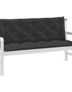 vidaXL Възглавници за градински пейки 2 бр антрацит 150x50x7 см плат