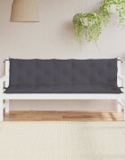 vidaXL Възглавници за градински пейки 2 бр антрацит 180x50x7 см плат