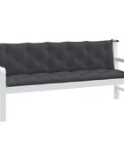 vidaXL Възглавници за градински пейки 2 бр антрацит 180x50x7 см плат