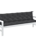vidaXL Възглавници за градински пейки 2 бр антрацит 200x50x7 см плат