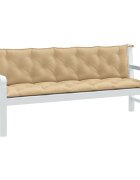 vidaXL Възглавници за градински пейки 2 бр бежови 180x50x7 см плат