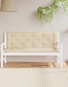 vidaXL Възглавници за градински пейки 2 бр Бежово 150x50x7 см плат