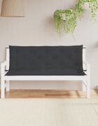 vidaXL Възглавници за градински пейки 2 бр черно 150x50x7 см плат