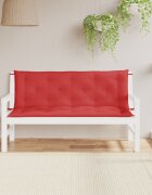 vidaXL Възглавници за градински пейки 2 бр червено 150x50x7 см плат