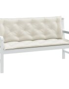 vidaXL Възглавници за градински пейки 2 бр кремави 150x50x7 см плат
