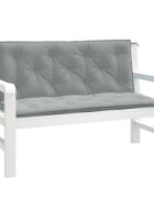 vidaXL Възглавници за градински пейки 2 бр меланж сив 120x50x7 см