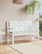 vidaXL Възглавници за градински пейки 2 бр на листа 120x50x7 см плат