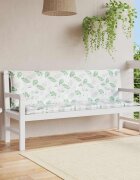 vidaXL Възглавници за градински пейки 2 бр на листа 150x50x7 см плат