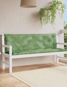 vidaXL Възглавници за градински пейки 2 бр на листа 150x50x7 см плат