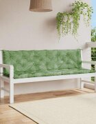 vidaXL Възглавници за градински пейки 2 бр на листа 200x50x7 см плат