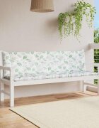 vidaXL Възглавници за градински пейки 2 бр на листа 200x50x7 см плат