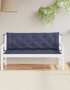 vidaXL Възглавници за градински пейки 2 бр нейви син 150x50x7 см плат
