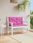 vidaXL Възглавници за градински пейки 2 бр розови 100x50x7 см плат