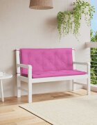 vidaXL Възглавници за градински пейки 2 бр розови 120x50x7 см плат