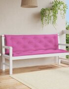 vidaXL Възглавници за градински пейки 2 бр розови 150x50x7 см плат